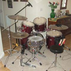 Drum set up for recording